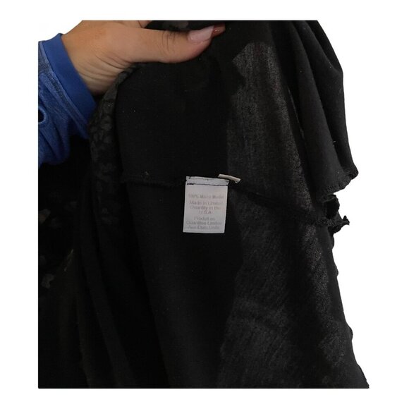 Lauren Moshi Black Leopard Graphic Asymmetrical Hem Tunic Tank Top Size XS Modal - Picture 6 of 10